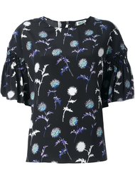 блузка с цветочным принтом   Kenzo