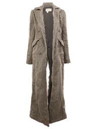 декорированное пальто из шелкового микса   Greg Lauren