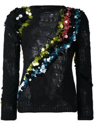 декорированный джемпер свободной вязки Versace