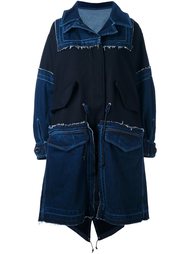 джинсовая парка с панельным дизайном  Sacai