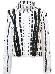 woven leather sweater Altuzarra