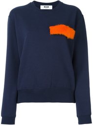 толстовка с контрастной вставкой  MSGM