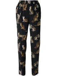 брюки с принтом бенгальских кошек Dolce &amp; Gabbana