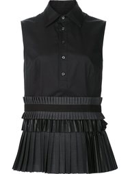 платье-рубашка с плиссированной юбкой Dsquared2