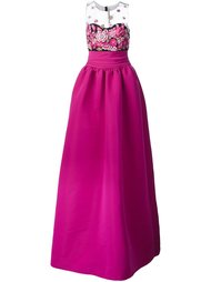 платье с вышивкой Marchesa Notte