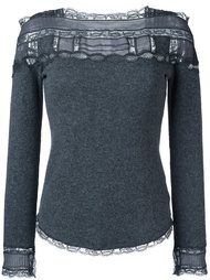 джемпер с кружевной панелью Ermanno Scervino