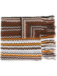 вязаный шарф с зигзагообразным узором Missoni