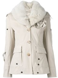 куртка с цветочной аппликацией Ermanno Scervino