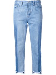 укороченные джинсы с контрастными панелями Rito