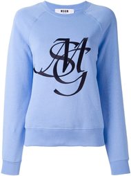 толстовка с принтом логотипа MSGM