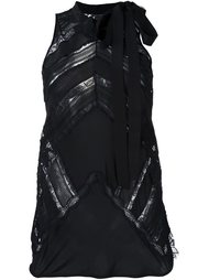 блузка с кружевной вставкой Ermanno Scervino