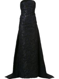 strapless cloqué gown Carolina Herrera