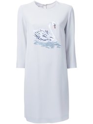 платье с принтом лебедя Stella McCartney