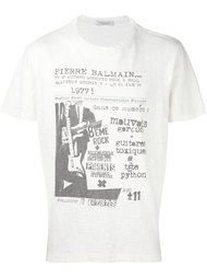 футболка с принтом постера  Pierre Balmain