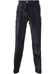 camouflage texture slim-fit trousers Versus