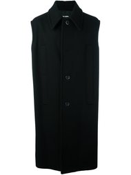 длинное пальто без рукавов Raf Simons