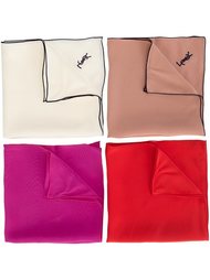 four piece pocket square set Saint Laurent