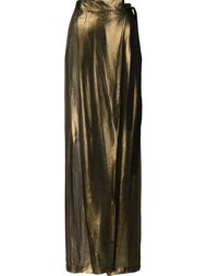 брюки-палаццо с эффектом металлик Ann Demeulemeester