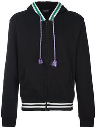 толстовка на молнии с полосатой окантовкой Raf Simons