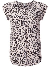 leopard print shortsleeved blouse Joie