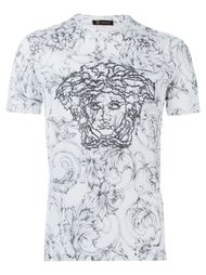 футболка с декорированным логотипом Versace