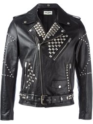байкерская куртка с заклепками Saint Laurent