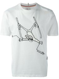 футболка с принтом лыжника Moncler Grenoble