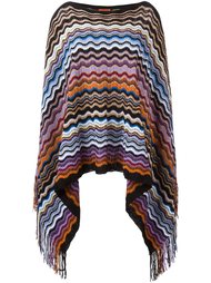 пончо с зигзагообразным узором Missoni