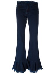 расклешенные плиссированные джинсы  Marques'almeida