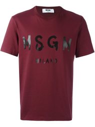 футболка с принтом логотипа   MSGM