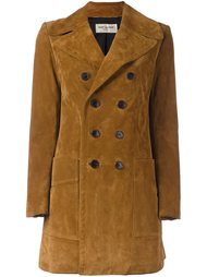 двубортное пальто средней длины Saint Laurent