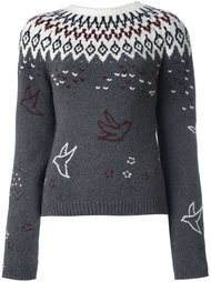 свитер с зигзагообразным узором Nina Ricci