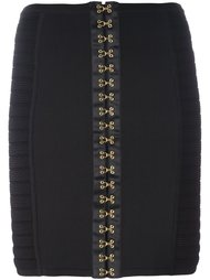 юбка на декоративных крючках  Balmain