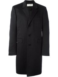 классическое однобортное пальто Saint Laurent