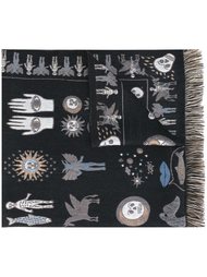 шарф с мистическим мотивом Alexander McQueen