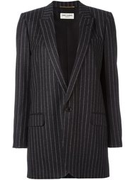 однобортный жакет в тонкую полоску Saint Laurent