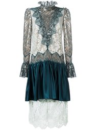 кружевное платье с драпировками Lanvin