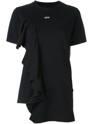 футболка с оборками и логотипом Off-White