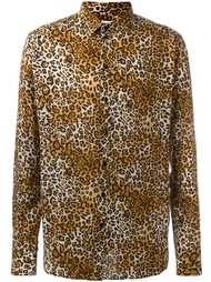 рубашка с леопардовым рисунком Saint Laurent