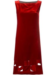 бархатное платье с вырезными деталями Jean Paul Gaultier Vintage