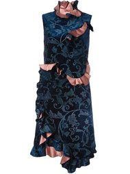 платье с узором пейсли и оборками Lanvin