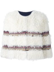 укороченная куртка в полоску Red Valentino