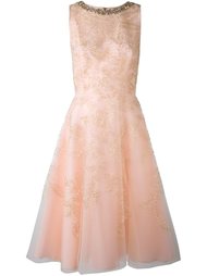 платье с цветочной вышивкой  Oscar de la Renta