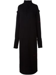 трикотажное платье с декоративной строчкой Yohji Yamamoto