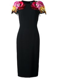 платье с цветочным украшением на плечах Dolce &amp; Gabbana