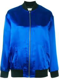 'Sweet Dreams' shark patch satin bomber jacket Saint Laurent