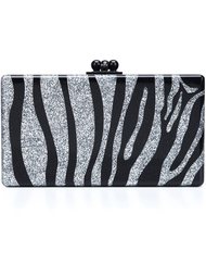 zebra pattern rectangular clutch Edie Parker