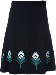 юбка А-образного силуэта с цветочным принтом Markus Lupfer