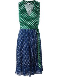 двухцветное платье с запахом Diane Von Furstenberg