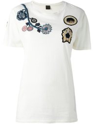 футболка с цветочной вышивкой  Mr &amp; Mrs Italy